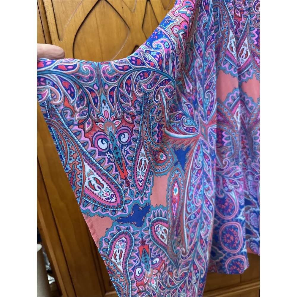 Boutique Brand SZ 4X ‎ Boho  Top Shirt Geo Print Handkerchief - Picture 5 of 10